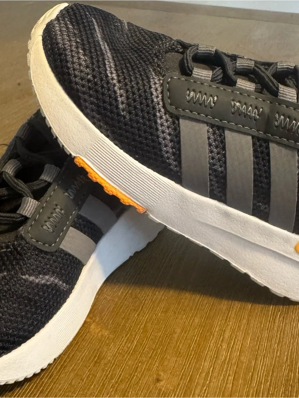 Adidas racer TR21 toddler Black and Gray Athletic Sneakers size 6.5K.